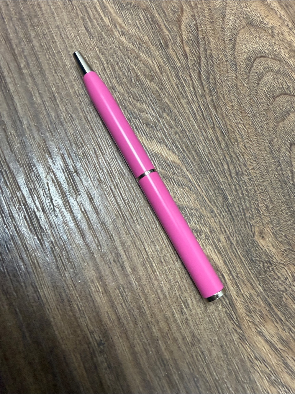 Coach Hot Pink Pen with Silver Accents